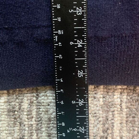 Pharos Academy Adult Small School Uniform Cardigan Sweater Navy Blue Orange - Picture 5 of 6